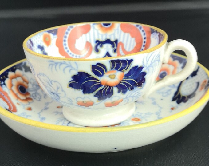 Antique Chinese imari tea cup and saucer