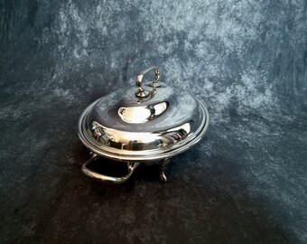 Vintage Silver Plated Tureen Or Serving Dish, Mid Century