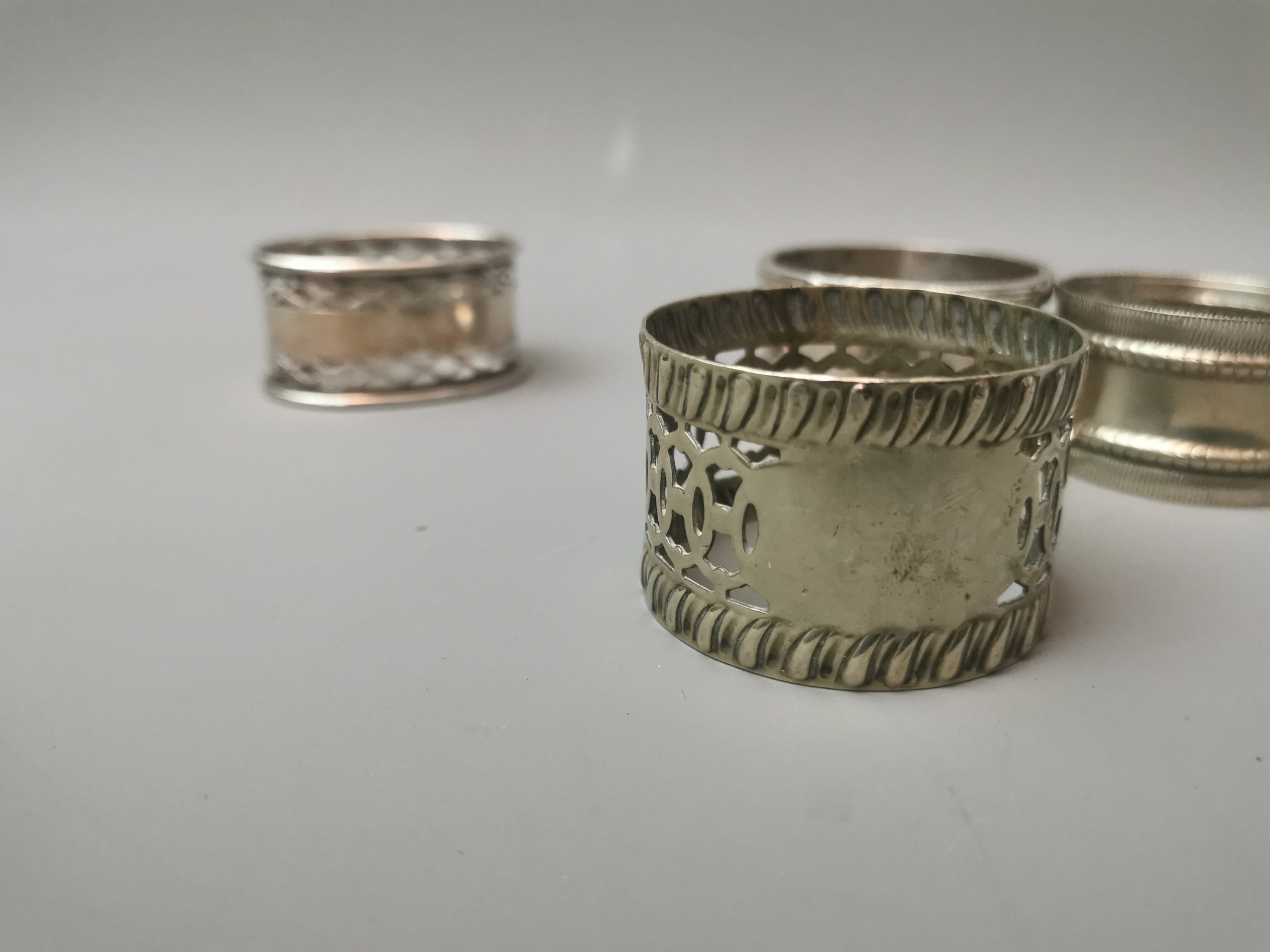 Antique silver plated napkin rings set of 4 Etsy