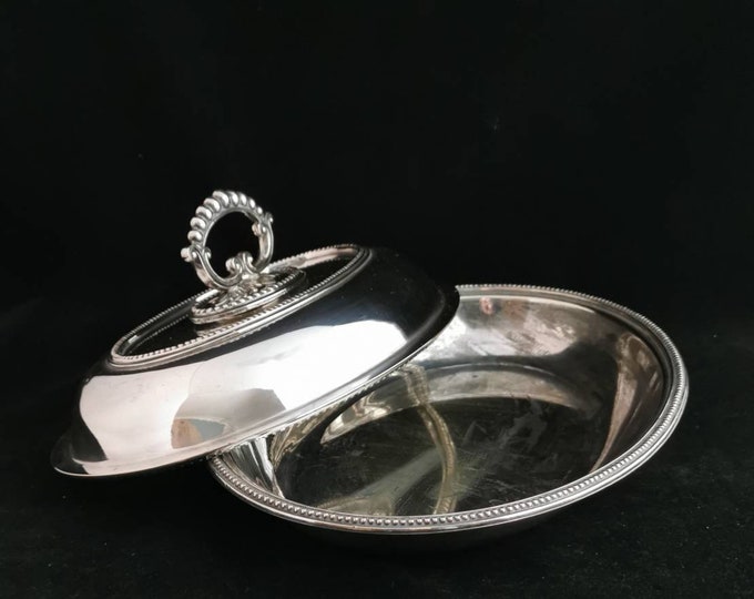Antique silver plated tureen, serving dish