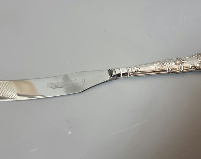Vintage sterling silver handled butter knife, 1977 Birmingham