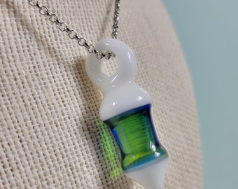 Handmade Glass Pendant Necklace. Wearable Art for Men and Women.