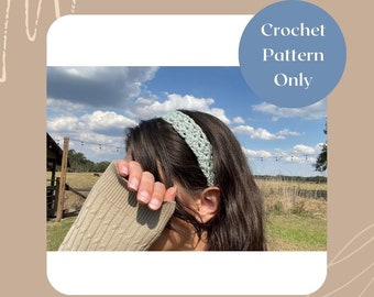 MOTIF AU CROCHET, modèle de bandeau au crochet, modèle de crochet pour débutant, téléchargement numérique, PDF imprimable, modèle de bandeau au bon thym