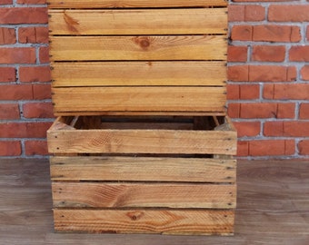 Set of 6 Vintage Wooden Crates, Fruit Box, Apple Boxes, Home Decor, Storage Organisation And Display Stand