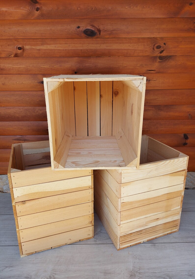 Wooden Kallax Crates 33x38x33 Storage Basket Natural or Etsy