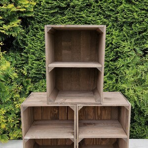 Solid Wooden Dark Wood Crates, Set Of Storage Box, Display Stand, Boxes Are Ready To Use 画像 5