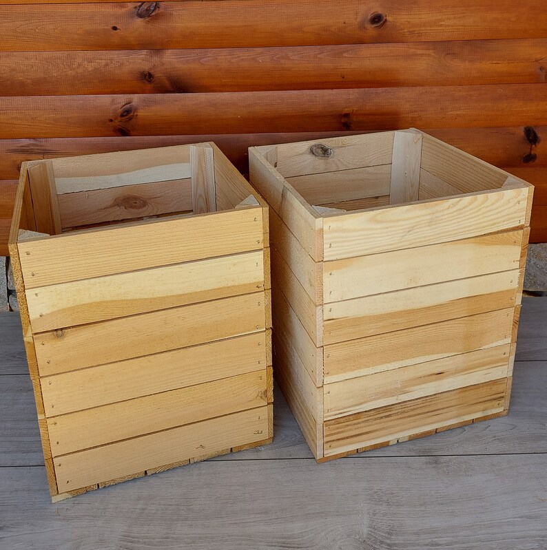 Wooden Kallax Crates 33x38x33 Storage Basket Natural or Etsy