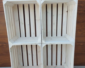 Sturdy Wooden Crates White, Grey, Black And Rustic Brown Colours, Beautiful And Modular Storage Solution