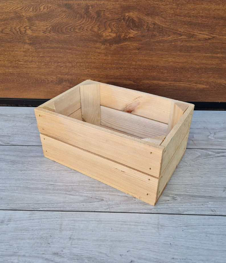 Natural Wooden Crates, Size 30x20x15cm, Crates for Decoration, Boxes