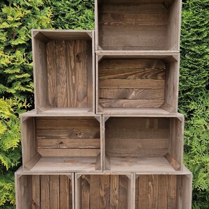 Solid Wooden Dark Wood Crates, Set Of Storage Box, Display Stand, Boxes Are Ready To Use 画像 10