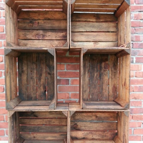 Strong Wooden Crates Fruit Apple Boxes Vintage Home Decor Etsy UK