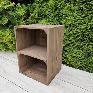 Solid Wooden Dark Wood Crates, Set Of Storage Box, Display Stand, Boxes Are Ready To Use with short shelf