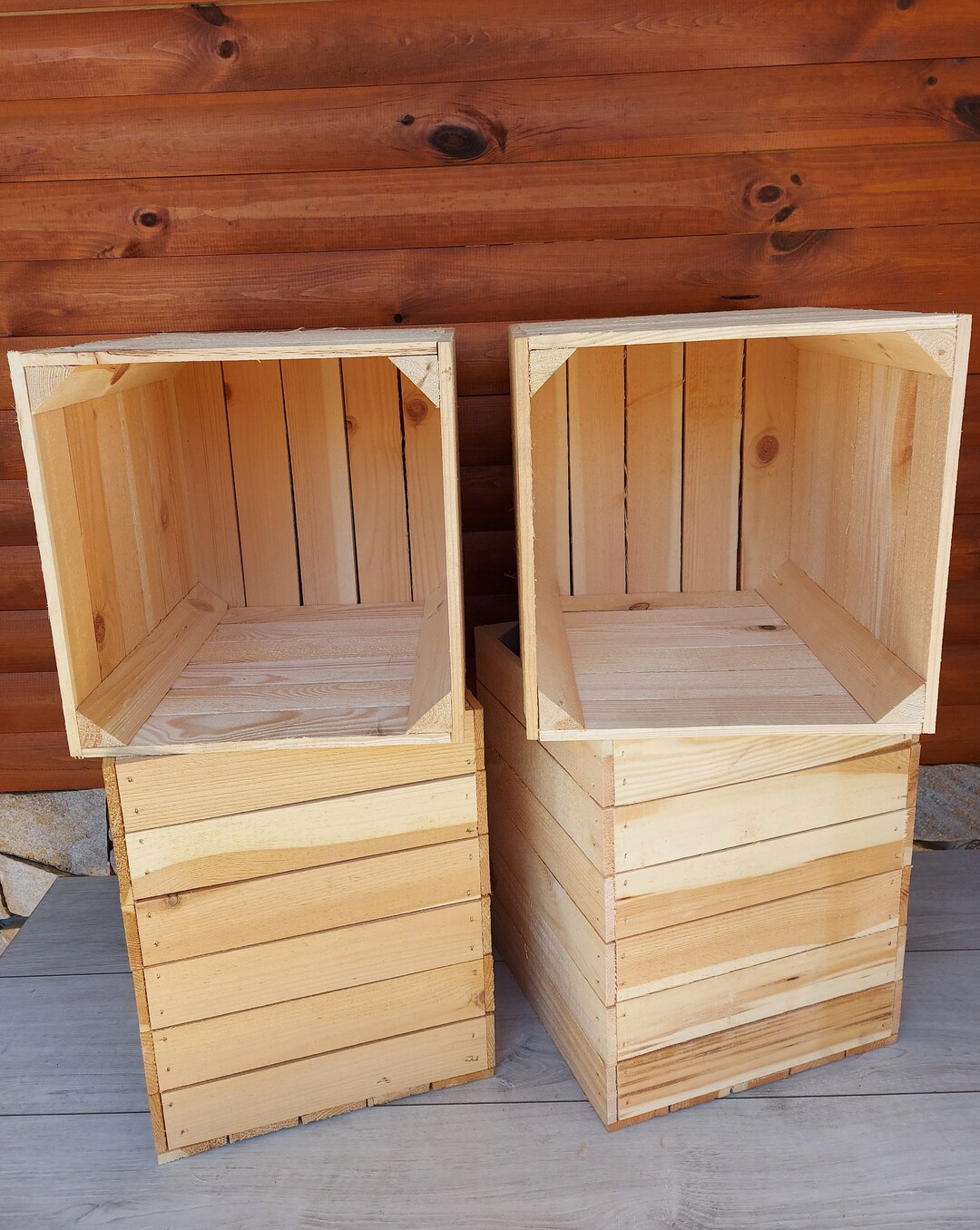 Wooden Kallax Crates 33x38x33 Storage Basket Natural or Etsy