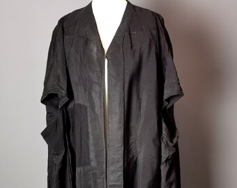 Vintage English Ede And Ravenscroft Long Black Wool University Etsy
