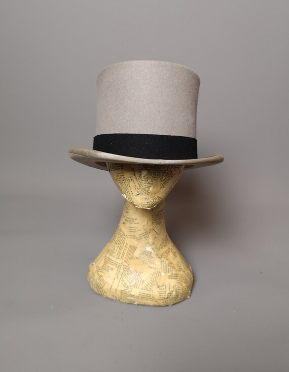 Vintage Grey Top Hat Dunn and Co Boxed 