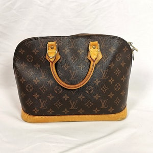 Louis Vuitton Alma Vernis Monogram Black Patent Leather Bag -  UK