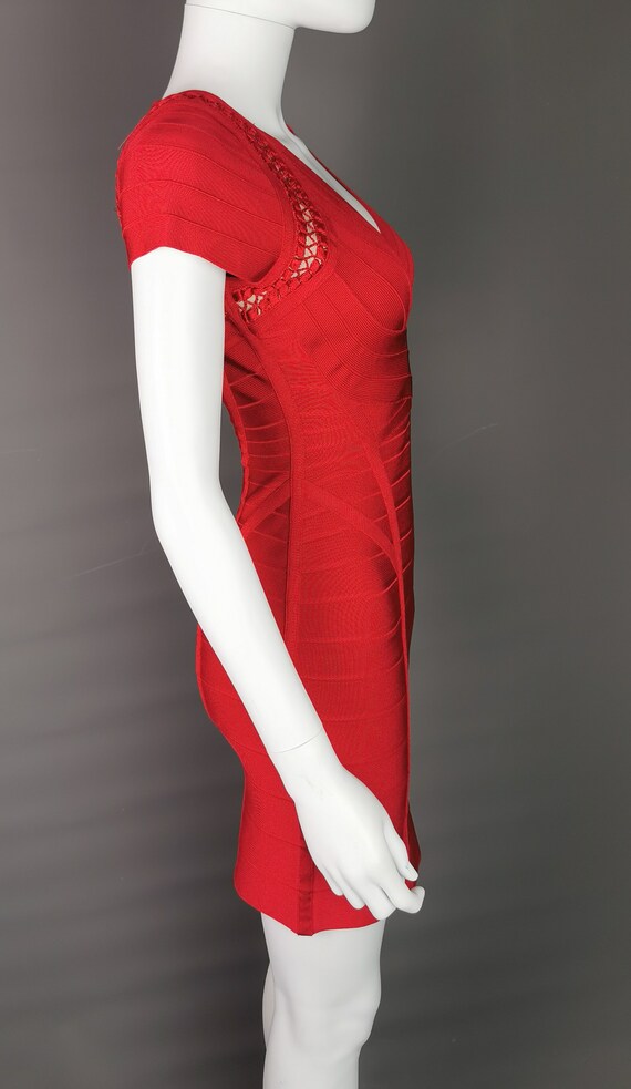 Vintage Herve Leger Bandage Dress, Lipstick Red, Max Azria - Etsy