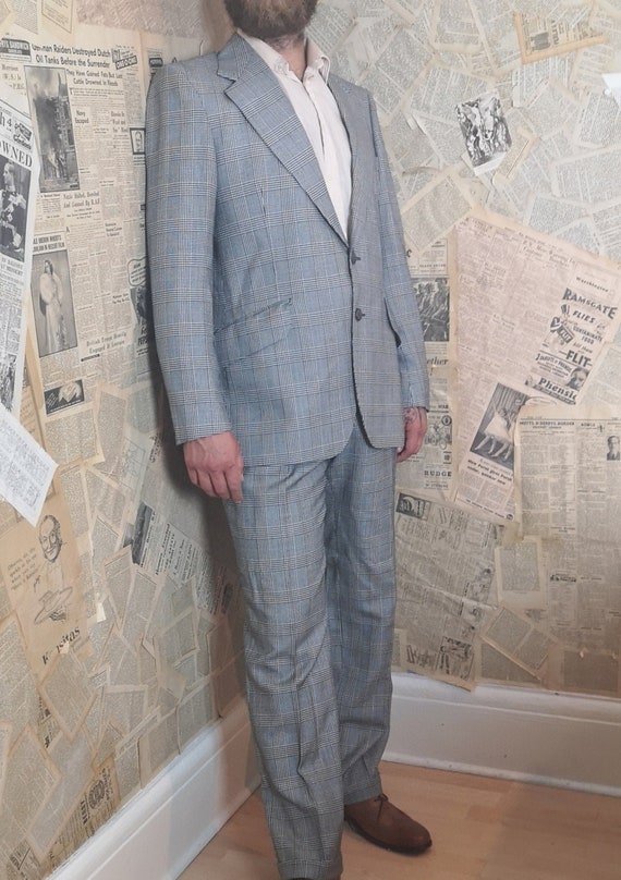 Vintage houndstooth suit, 80s Burton menswear, 2pc