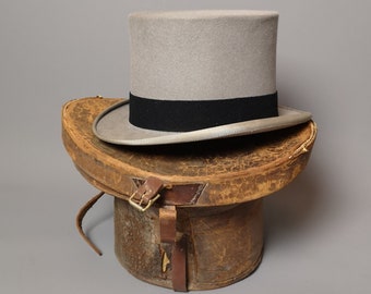 Grey Top Hat - Etsy