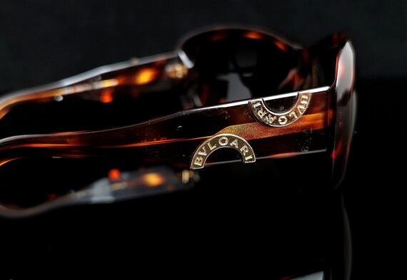 美品✨ BVLGARI ブルガリ・ブルガリ ゴールドロゴ べっ甲調 サングラス ブルガリ フェイクべっ甲サングラス、ゴールドトーンロゴ - Etsy