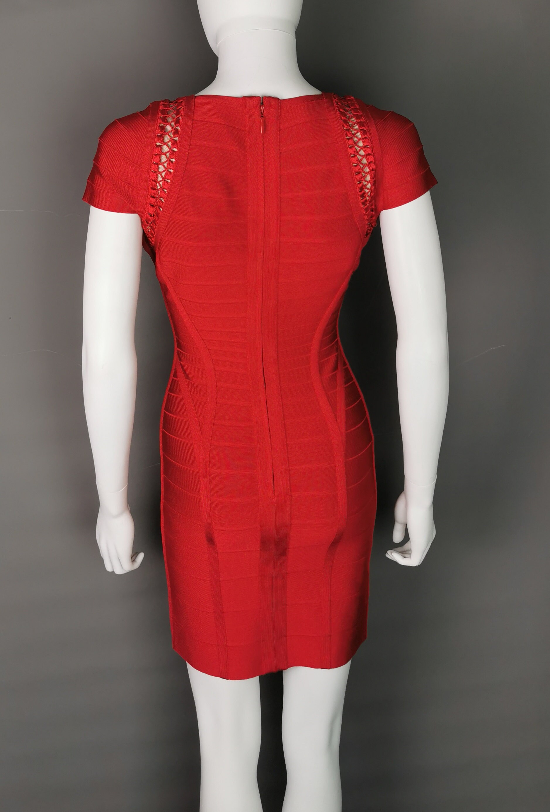 Vintage Herve Leger Bandage Dress, Lipstick Red, Max Azria - Etsy