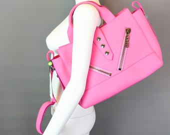 Kenzo Pinke Kalifornia Ledertasche