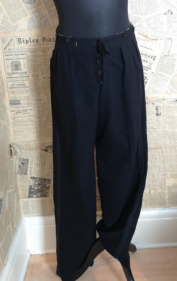 Vintage mens fishtail trousers, 1930s