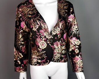 Vintage 80s cropped Brocade jacket