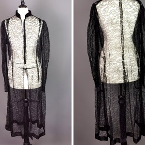 Vintage 1930&#39;s Black lace jacket, evening coat