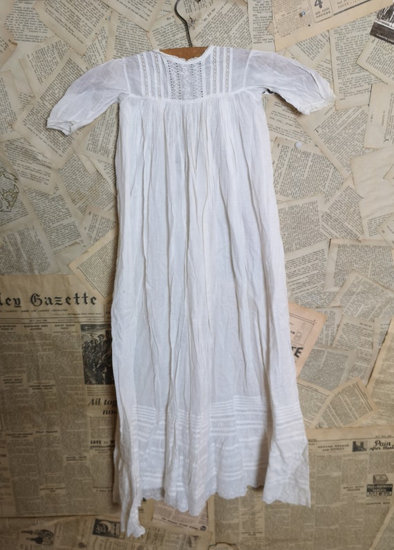 Antique christening gown, broderie anglaise, baby