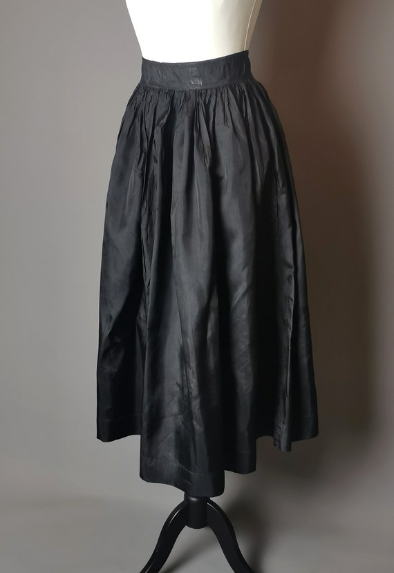 Antique black taffeta skirt, 1910's - Gem