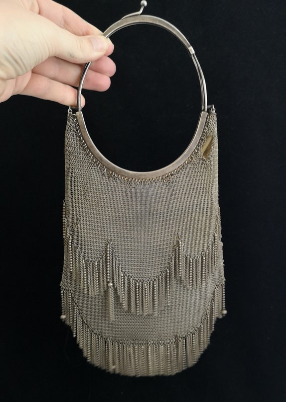 Vintage Art Deco 1920's chain mail purse, metal me