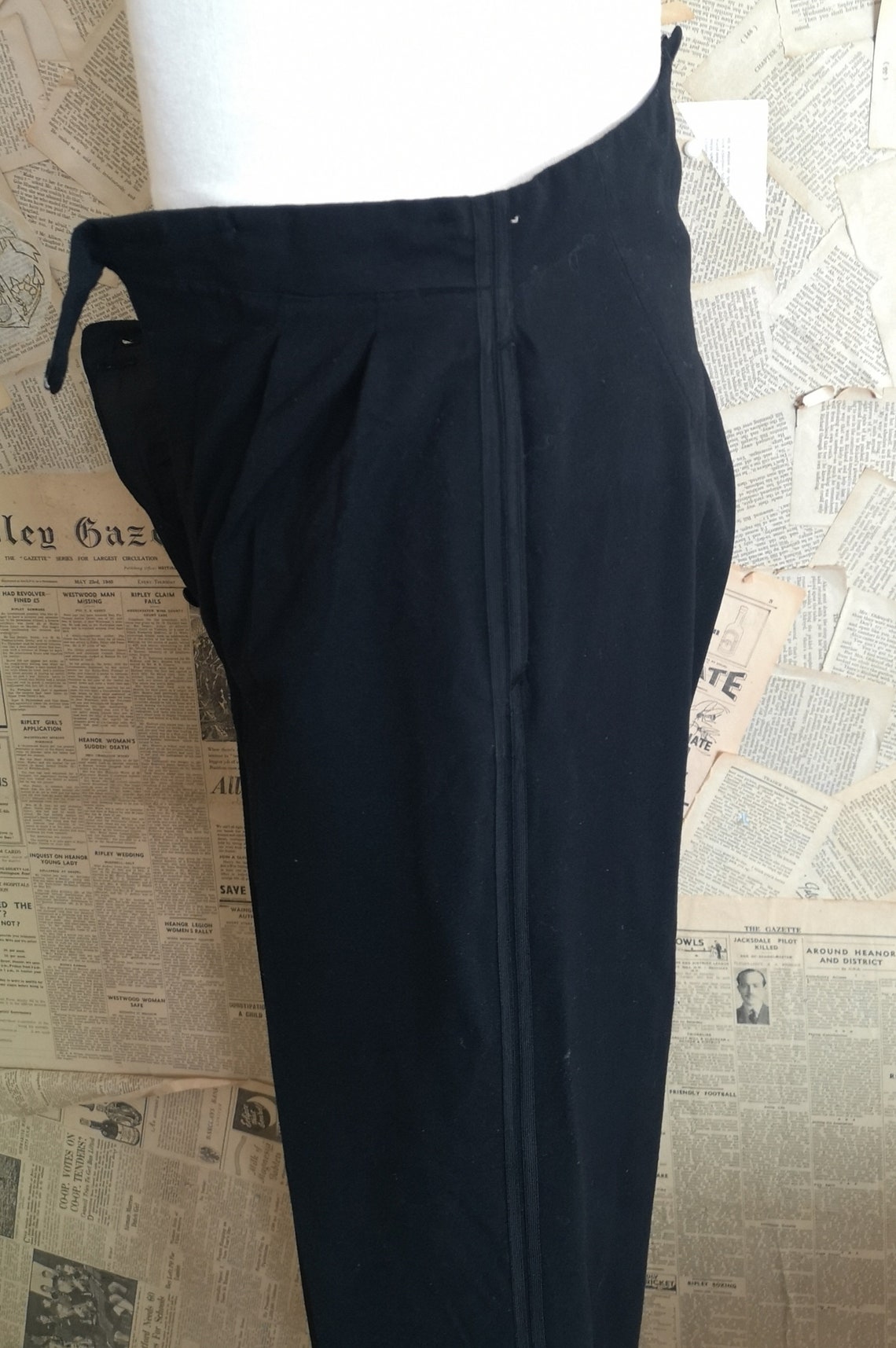 Vintage mens 1940s fishtail trousers Austin Reed Etsy