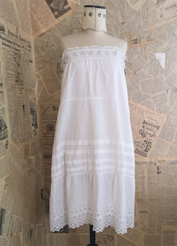 Edwardian cotton camisole, broderie anglaise