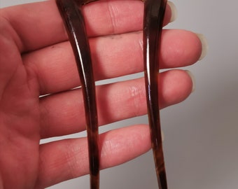 Vintage Art Deco faux tortoiseshell hair comb, celluloid
