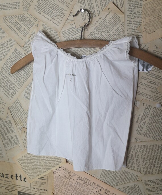 Vintage French cotton camisole baby vest