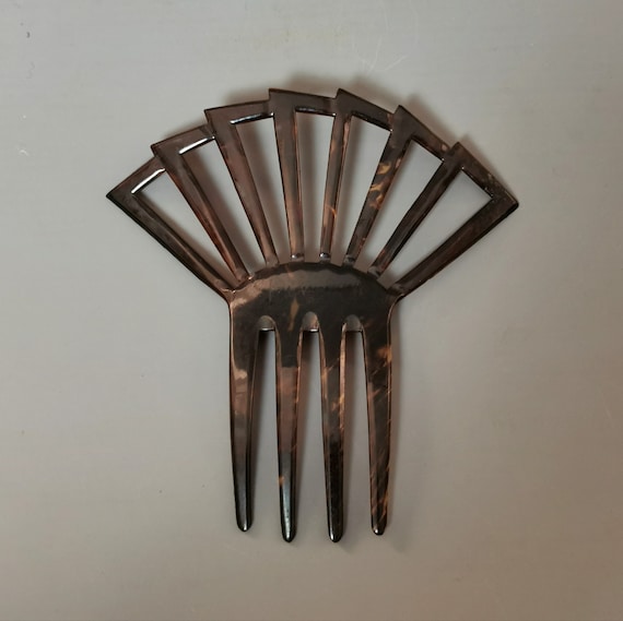 Vintage Art Deco Mantilla Comb, Faux Tortoiseshell Hair Comb  display picture 2