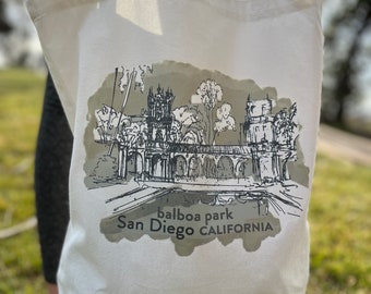 San Diego California 100% Cotton Tote Bag