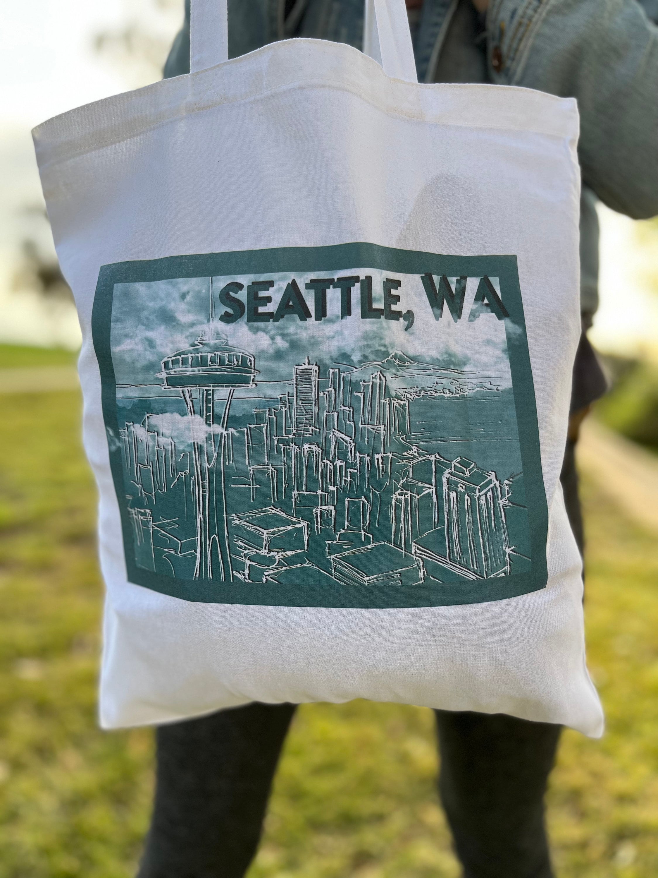 Seattle Tote Bag WASHINGTON STATE Etsy