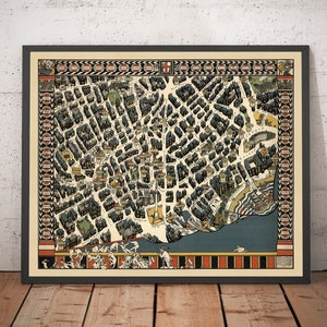 Alter Stadtplan von London West End, 1915 von Gill - "Theatreland" U-Bahn Karte - Leicester Square - gerahmt oder ungerahmt."