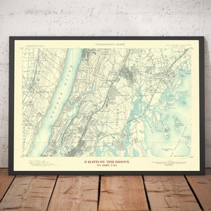 Personalised Old Map (USA) - Make Your Own 1800s and 1900s USGS Topo Zipcode Map - Framed, Unframed