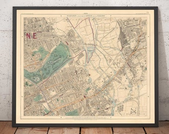 古い地図の額絵 現在、この商品の在庫はありません - Etsy