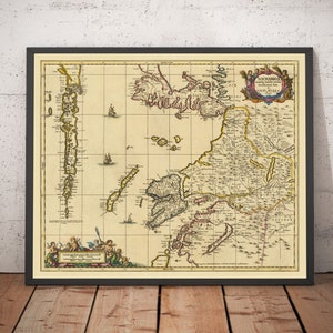 Old Map of Inner & Outer Hebrides, Mull and Skye, 1690 - Lochaber, Uist, Harris, Barra, Islands, Lochs, Scotland - Framed, Unframed