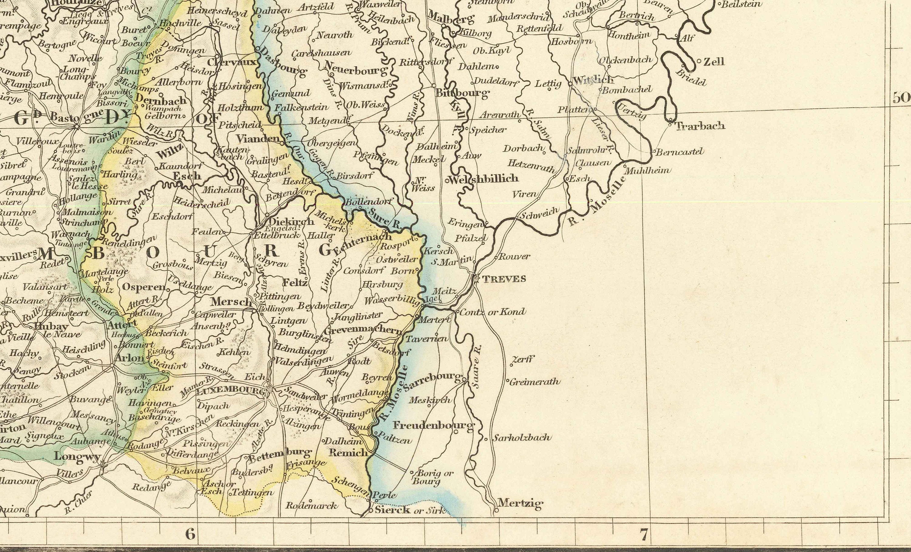 1858 年のオランダとベルギーの古地図 - オランダ、フランドル