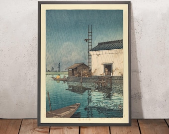 Ushibori in the Rain by Hasui Kawase, 1935
