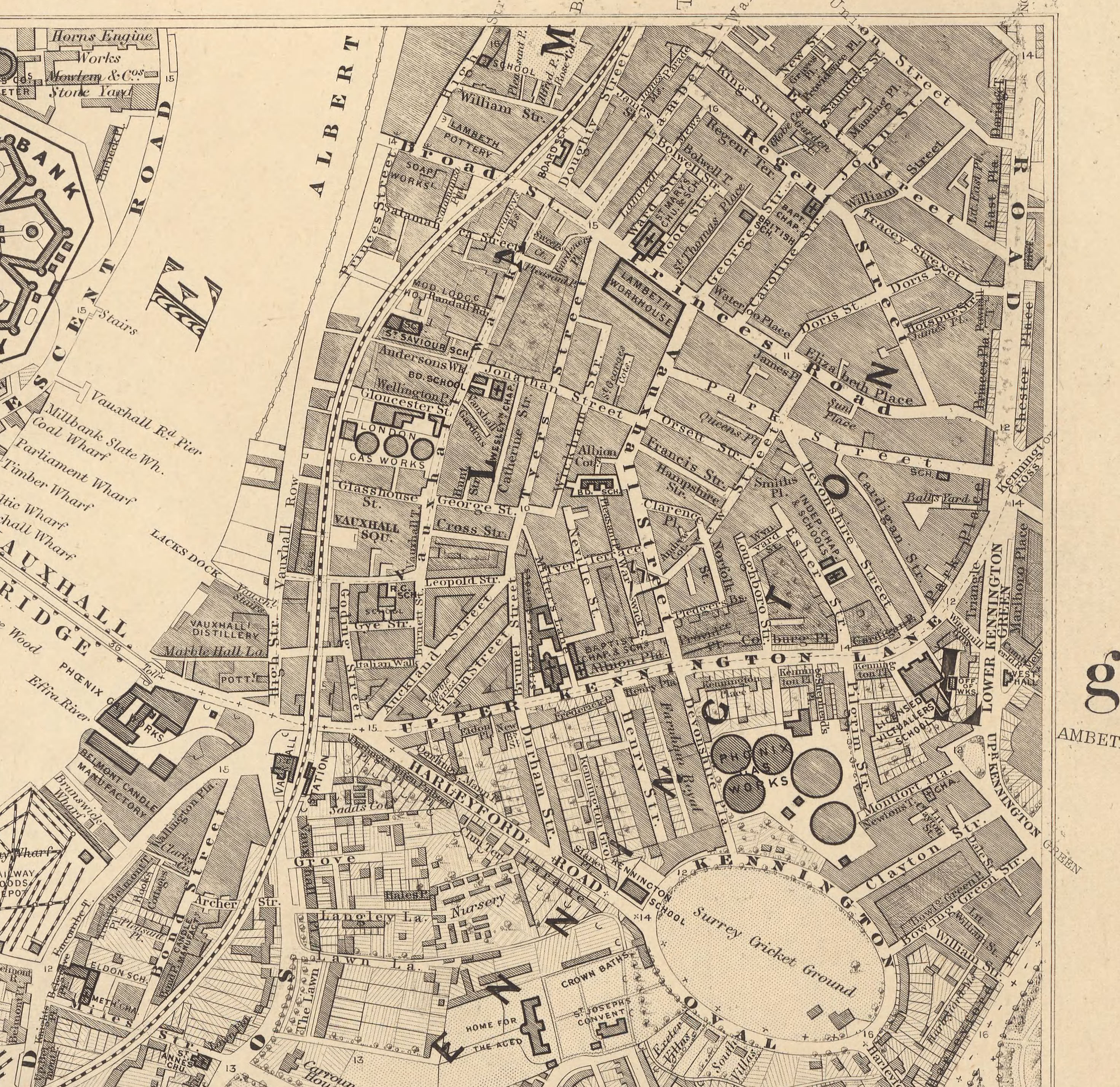 London Sw8 Map Old Map of South London in 1862 - Battersea, Chelsea, Oval, Stockwell ...
