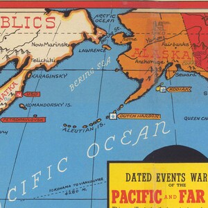 Old World War 2 Map of the Pacific and Far East in 1942 by Stanley ...