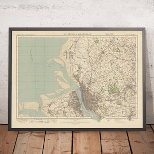 Old Ordnance Survey Map, Sheet 35 - Liverpool & Birkenhead, 1925: St Helens, West Kirby, Ormskirk, Bootle, Wallasey