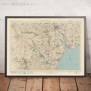 Old Ordnance Survey Map, Sheet 138 - Dartmoor & Exeter, 1925: Exmouth, Teignmourth, Dawlish, Newton Abbot, Budleigh Salterton