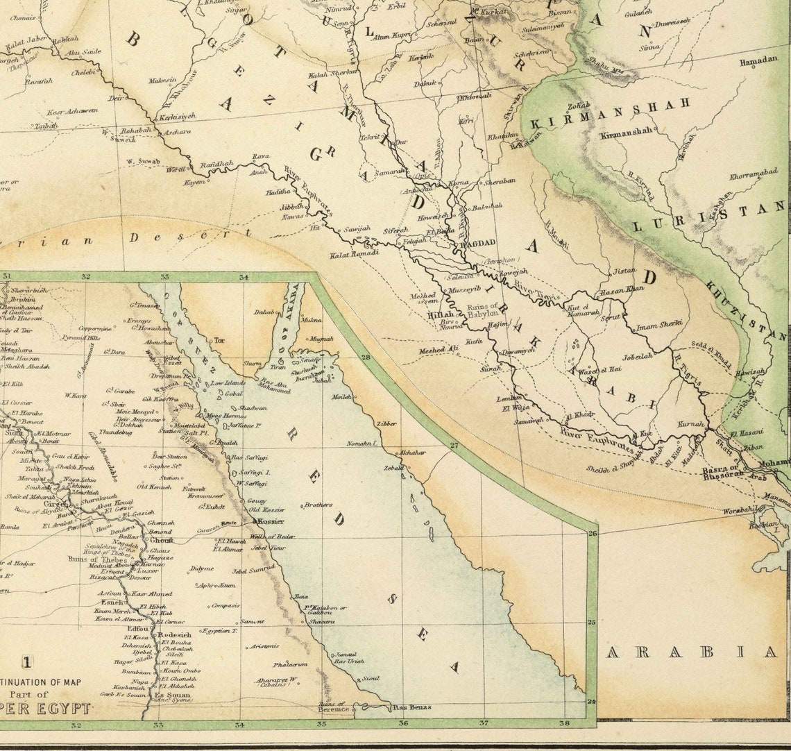 Old Map of the Turkish / Ottoman Empire, 1872 by Fullarton - Byzantine ...